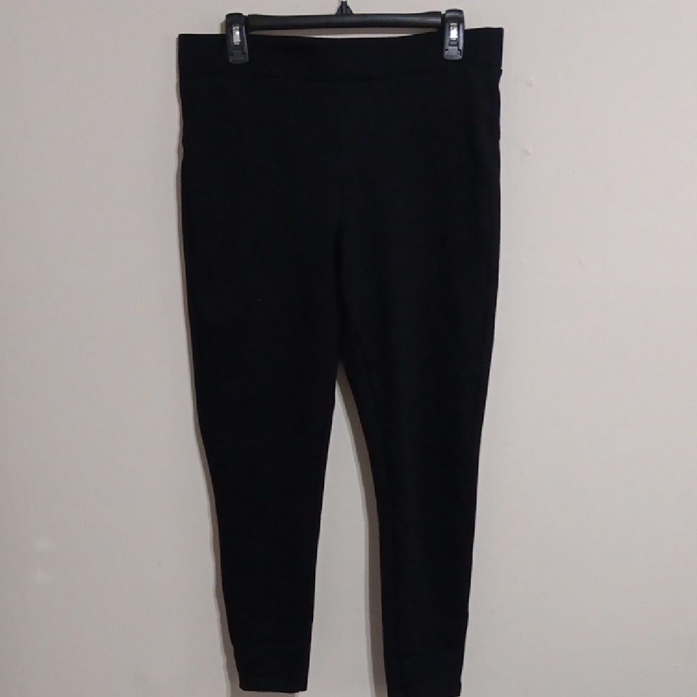Kay Unger Black Sleek High-Waisted Leggings 17" Inch Waist 28" Inseam